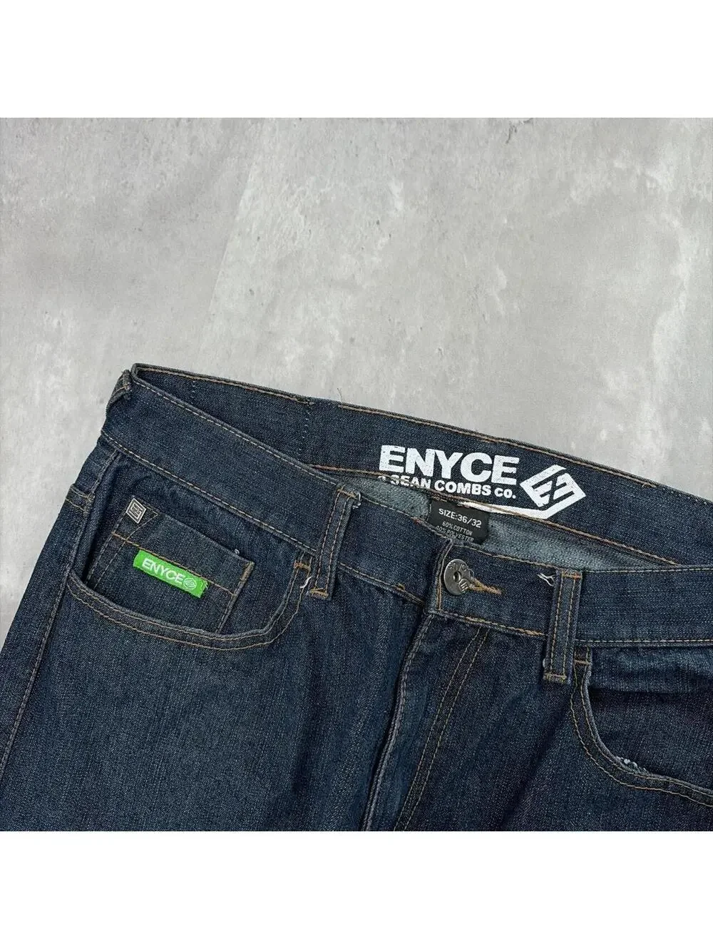 Y2K Dark Wash Enyce Grunge Skater Baggy Denim Jeans